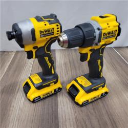 AS-IS DEWALT ATOMIC 20-Volt MAX Lithium-Ion Cordless Combo Kit (2-Tool) with (2) 2.0Ah Batteries, Charger and Bag