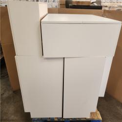 Phoenix Mixed Hampton Bay Designer Series Edgeley Assembled Kitchen Cabinets in White (4-Cabinets)