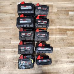 HOUSTON LOCATION - AS-IS MILWAUKEE BATTERY PACK QTY - 10