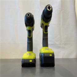 AS-IS - ONE+ 18V Cordless 6-Tool Combo Kit with 1.5 Ah Battery, 4.0 Ah Battery, and Charger