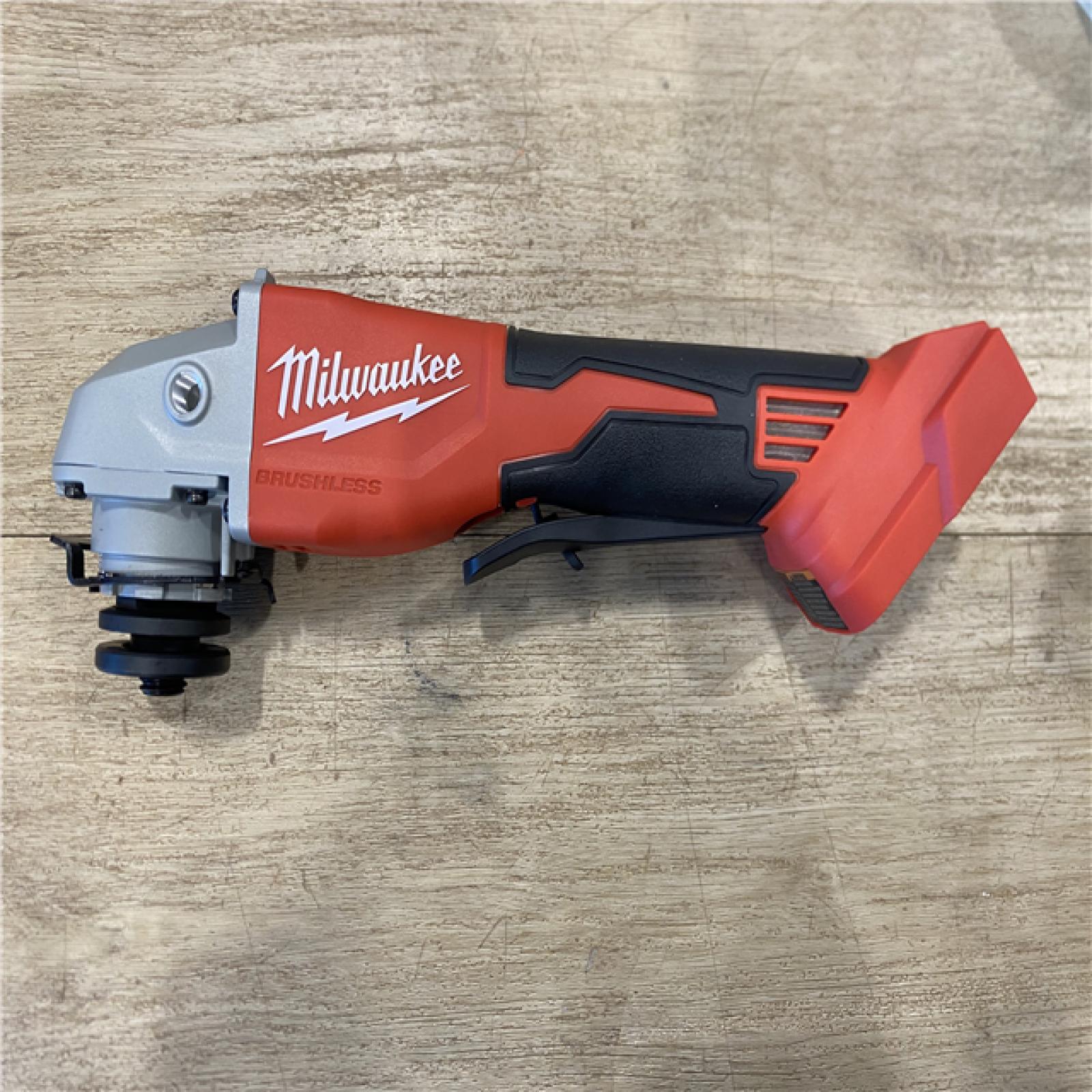 AS-IS Milwaukee 18V Lithium-Ion Brushless Cordless 4-1/2 in./5 in. Grinder w/Paddle Switch (Tool-Only)