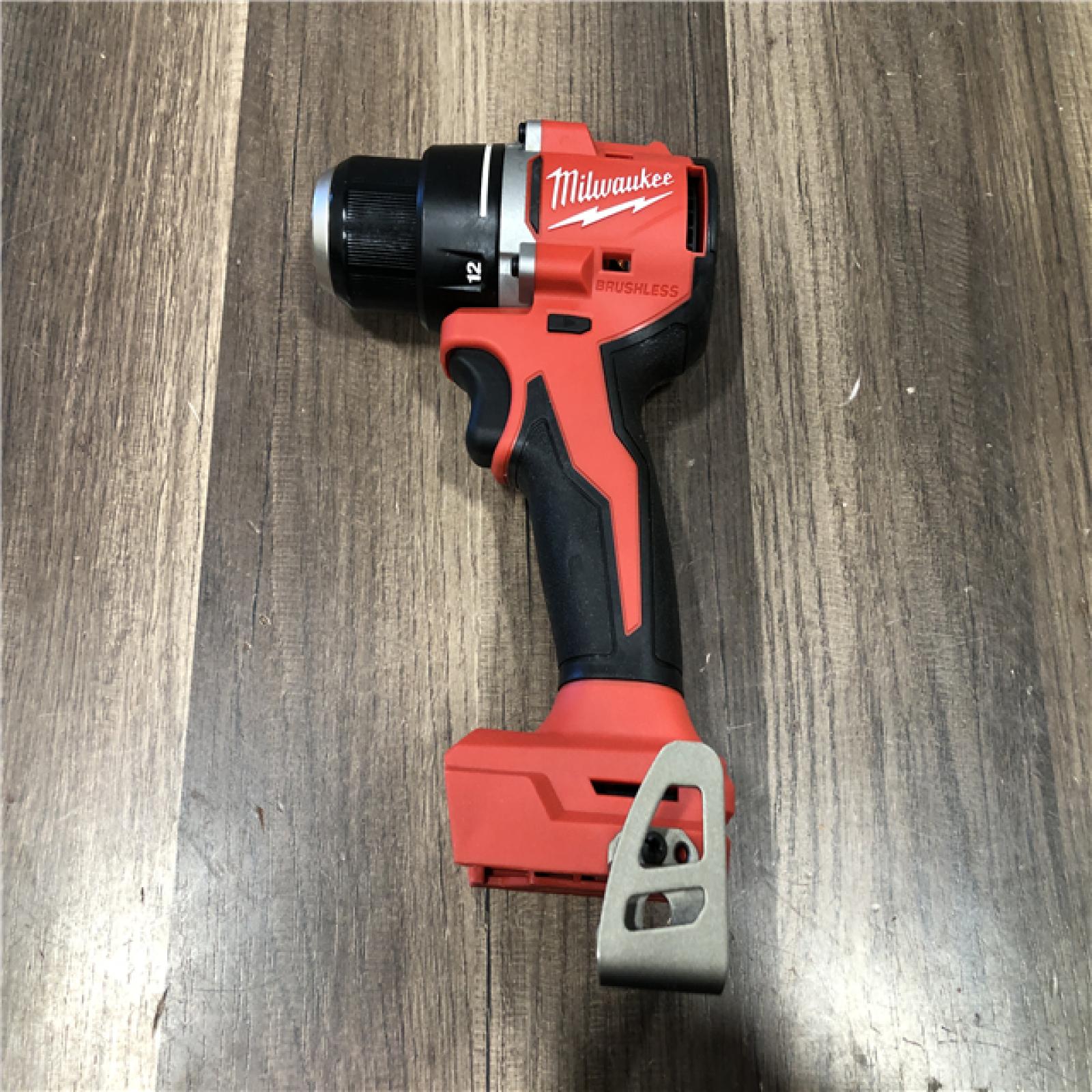 AS-IS Milwaukee 18V Lithium-Ion Brushless Cordless 1/2 in. Compact Drill/Driver (Tool-Only)