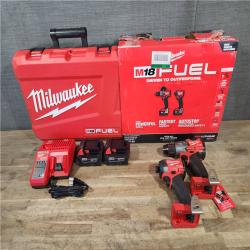 HOUSTON LOCATION - AS-IS (APPEARS LIKE NEW) Milwaukee FUEL 18V Lithium-Ion Brushless Cordless Hammer Drill and Impact Driver Combo Kit