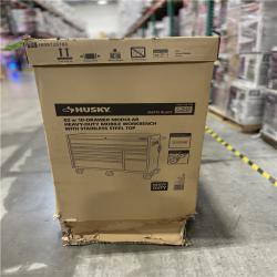 DALLAS LOCATION- NEW!- Husky Modular Tool Storage 62 in. W X 24 in. D Heavy Duty Matte Black Mobile Workbench Cabinet with Stainless Steel Top