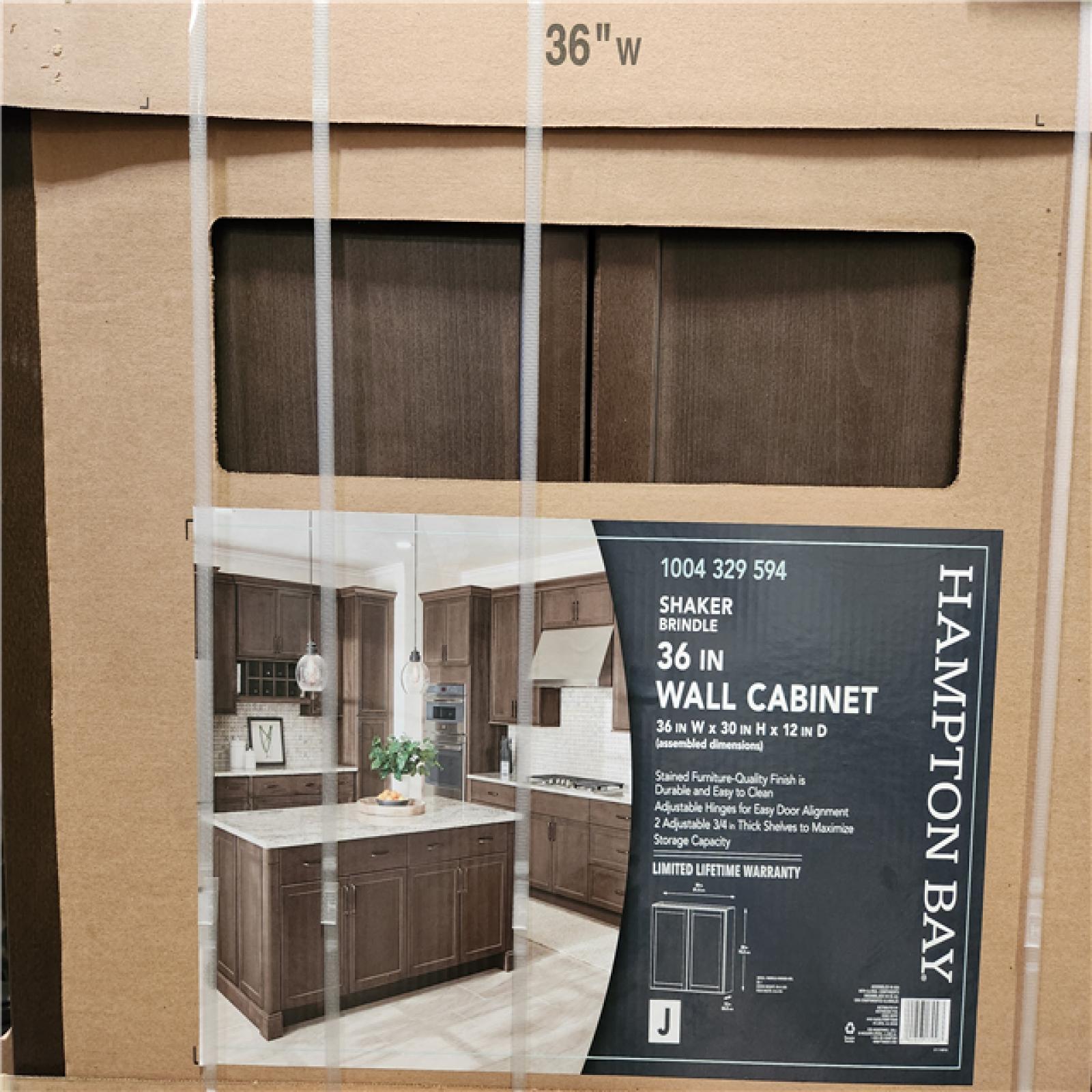 Phoenix Location Hampton Bay Shaker Assembled Wall Kitchen Cabinet in Brindle Pallet (6 Cabinets)