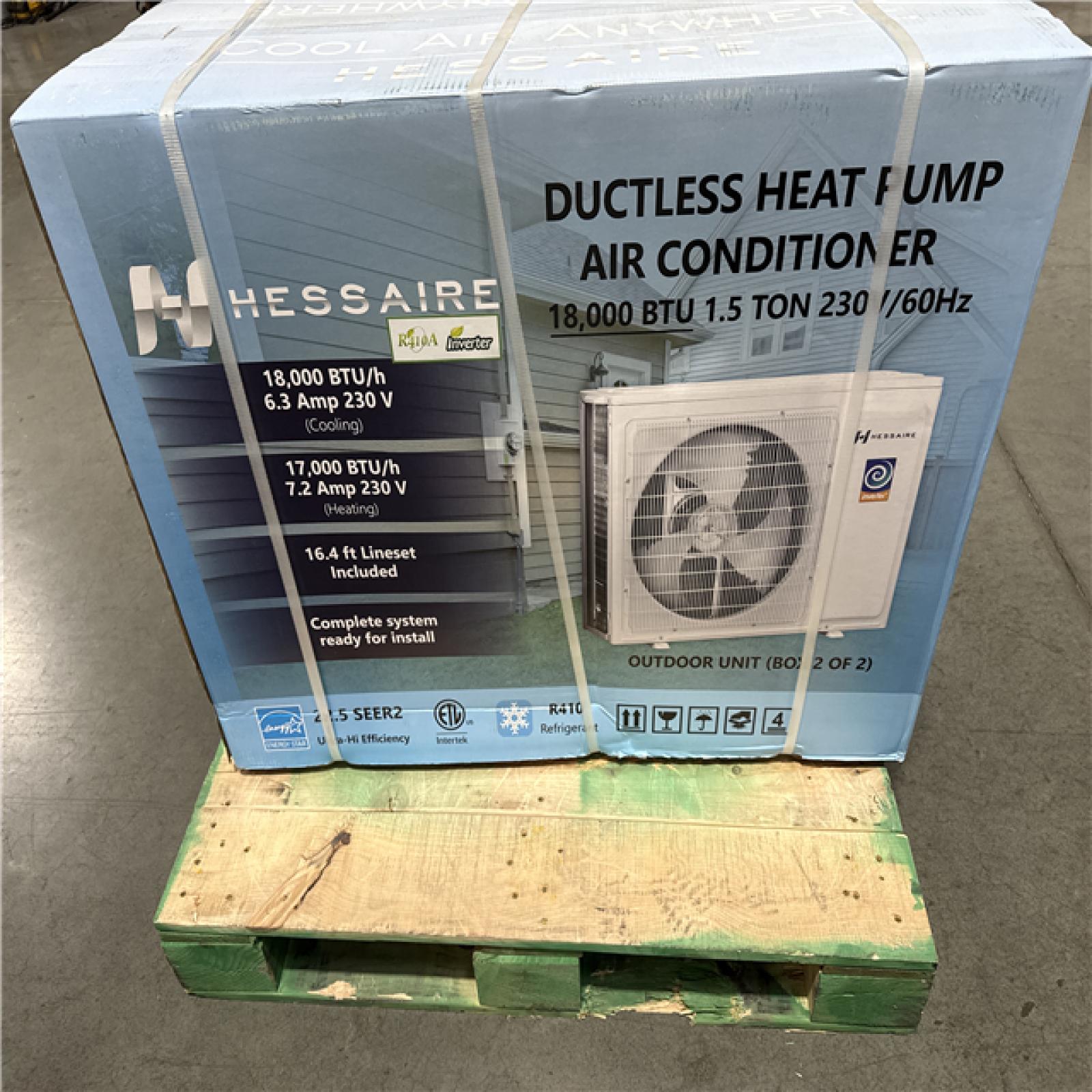 California AS-IS Hessaire Ductless AC Heat Pump (Damaged Boxes)