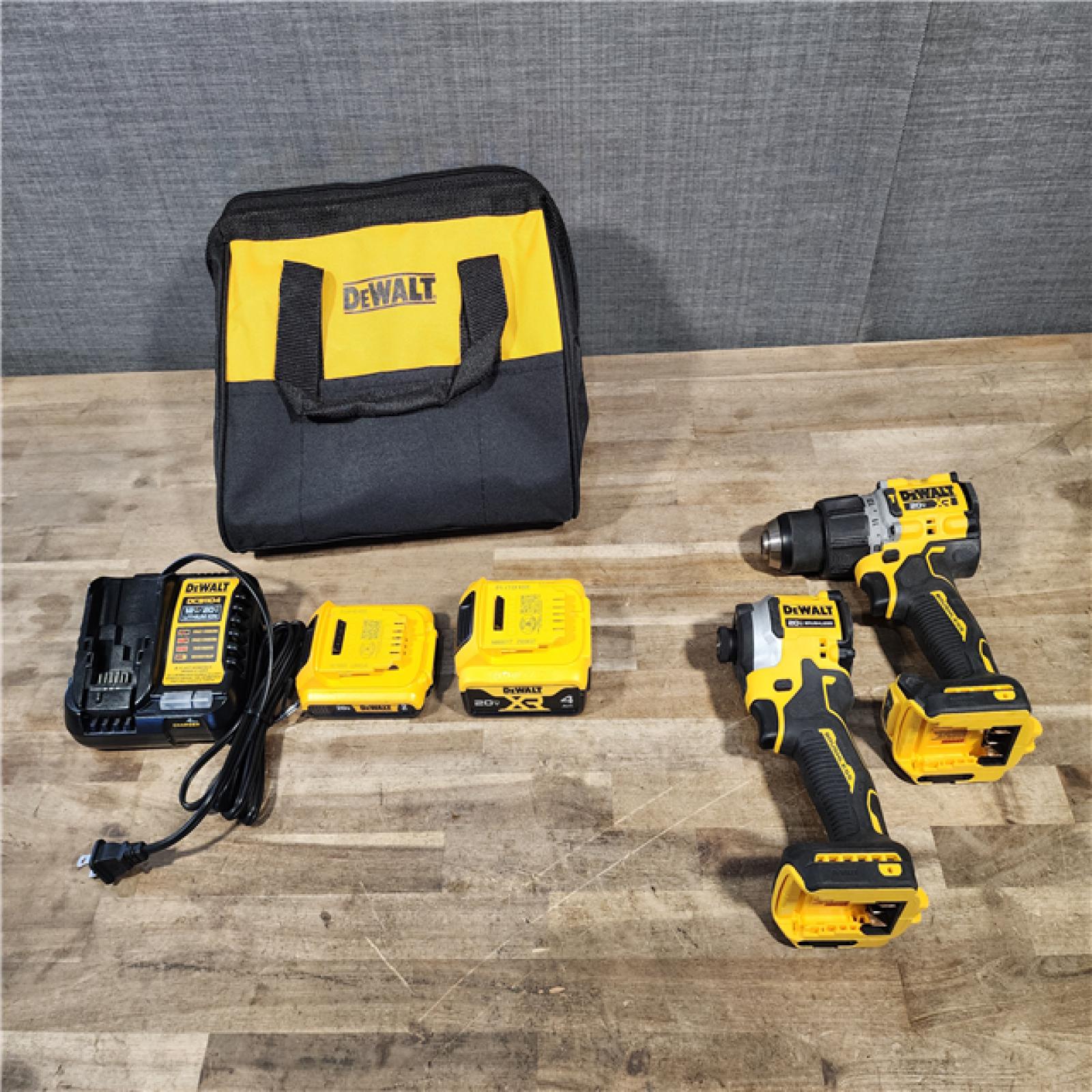 HOUSTON LOCATION - AS-IS DeWalt 2-Tool Combo Kit W/ (2) BATTERY & CHARGER