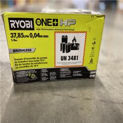 DALLAS LOCATION - RYOBI ONE+ HP 18V 1/4 hp Cordless Battery Powered Transfer Pump with 2.0 Ah Battery and Charger