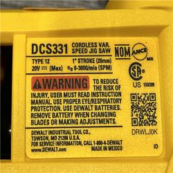 AS-IS DEWALT 20V MAX Cordless Jig Saw (Tool Only)