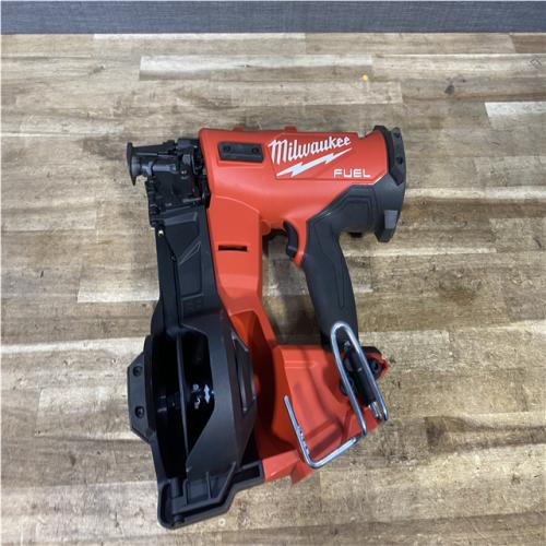 Houston Location AS-IS Milwaukee FUEL 18-Volt Lithium-Ion Brushless Cordless Coil Roofing Nailer (Tool Only)