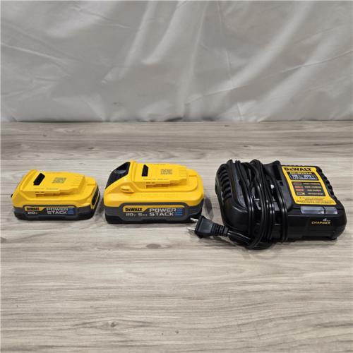 AS-IS Dewalt 20V MAX POWERSTACK Lithium-Ion Batteries and Charger Starter Kit