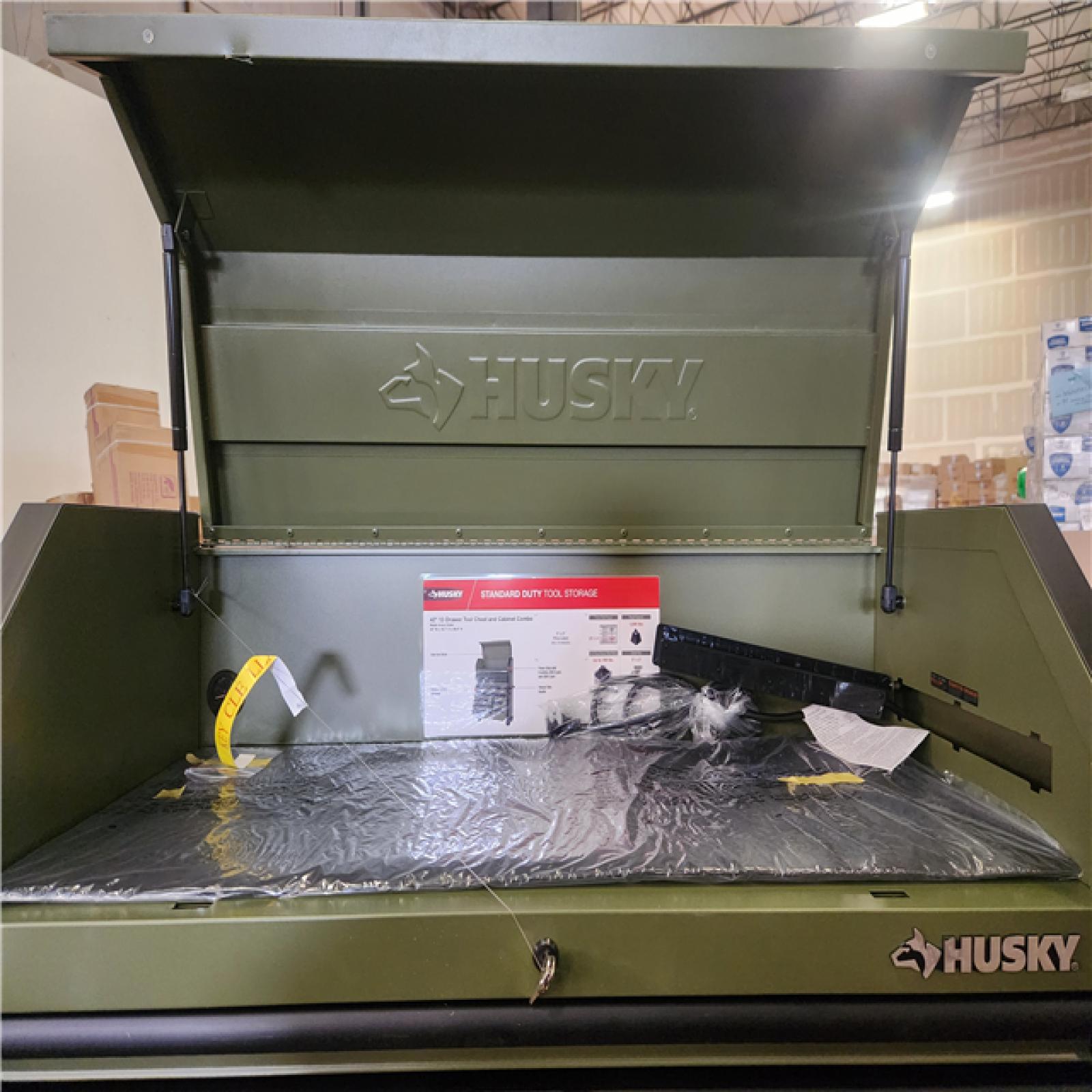 Phoenix Husky Standard Duty 42 in. x 18 in. D 12-Drawer Matte Army Green Rolling Tool Chest Combo