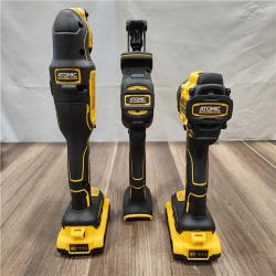 AS-IS- DeWalt 20V MAX ATOMIC Cordless Brushless 3-Tool Combo Kit