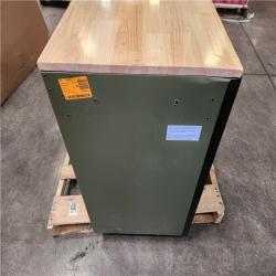 Phoenix Husky Standard-Duty 52 in. W 10-Drawer Matte Army Green Mobile Workbench Cabinet with Solid Wood Top