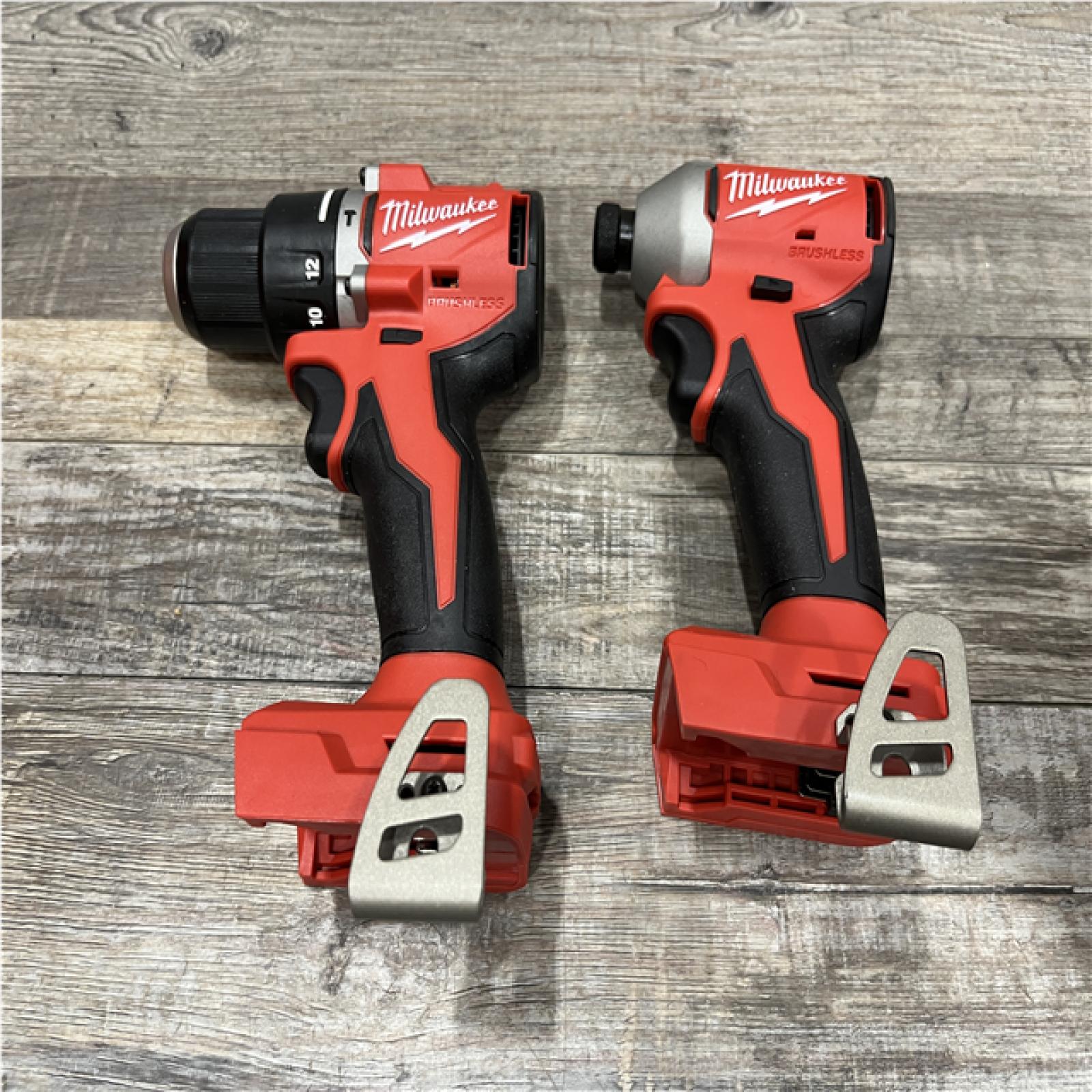 AS-IS Milwaukee 18-Volt Lithium-Ion Brushless Cordless Compact Hammer Drill/Impact Combo Kit