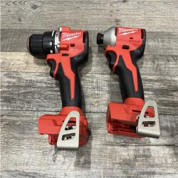 AS-IS Milwaukee 18-Volt Lithium-Ion Brushless Cordless Compact Hammer Drill/Impact Combo Kit