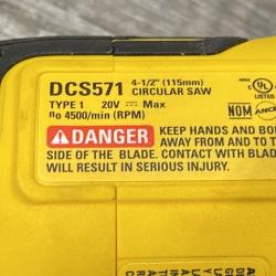 AS-IS DEWALT ATOMIC 20V MAX Cordless Brushless 4-1/2 in. Circular Saw (Tool Only)