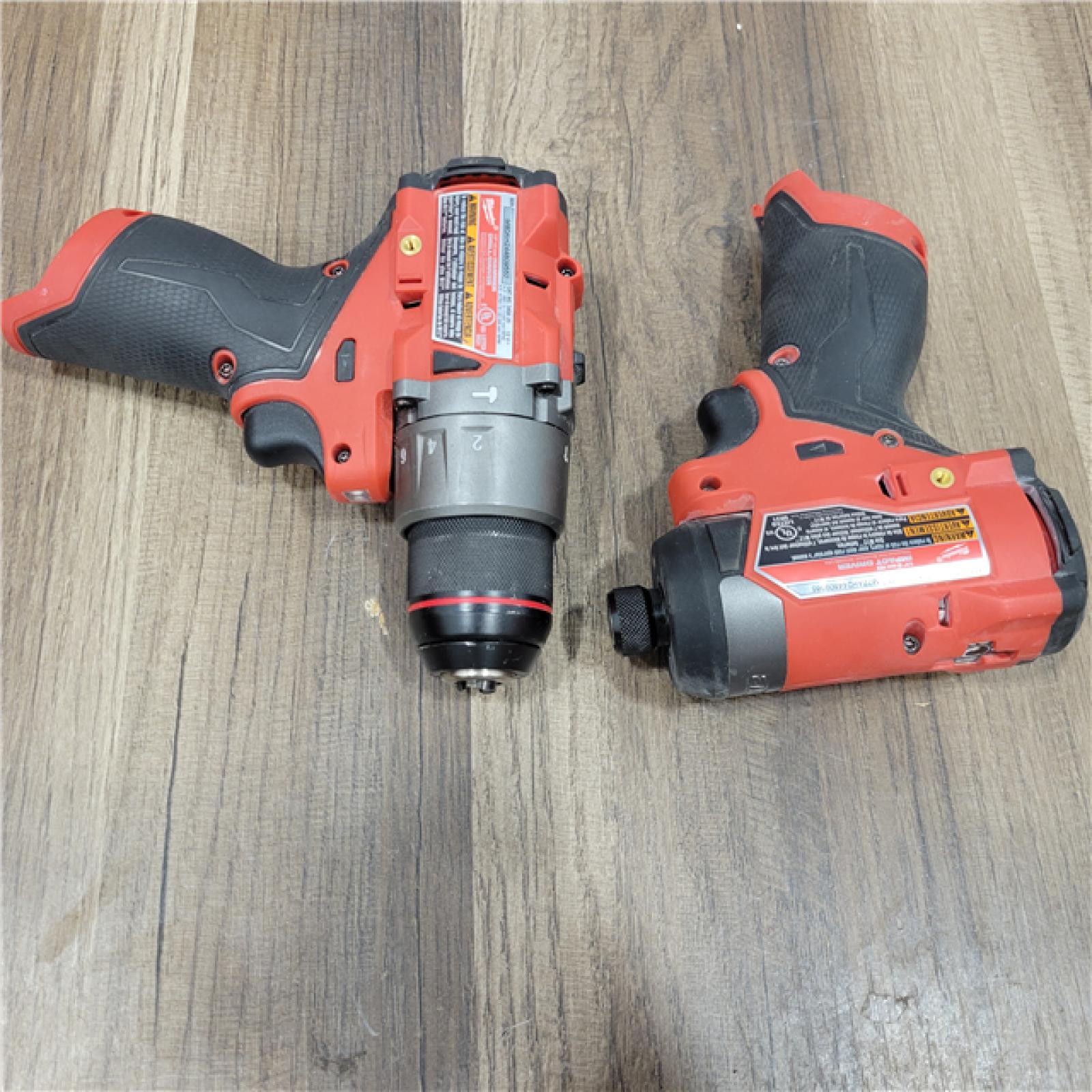 AS-IS Milwaukee 3497-22 12V Brushless Hammer Drill and Impact Driver Combo Kit