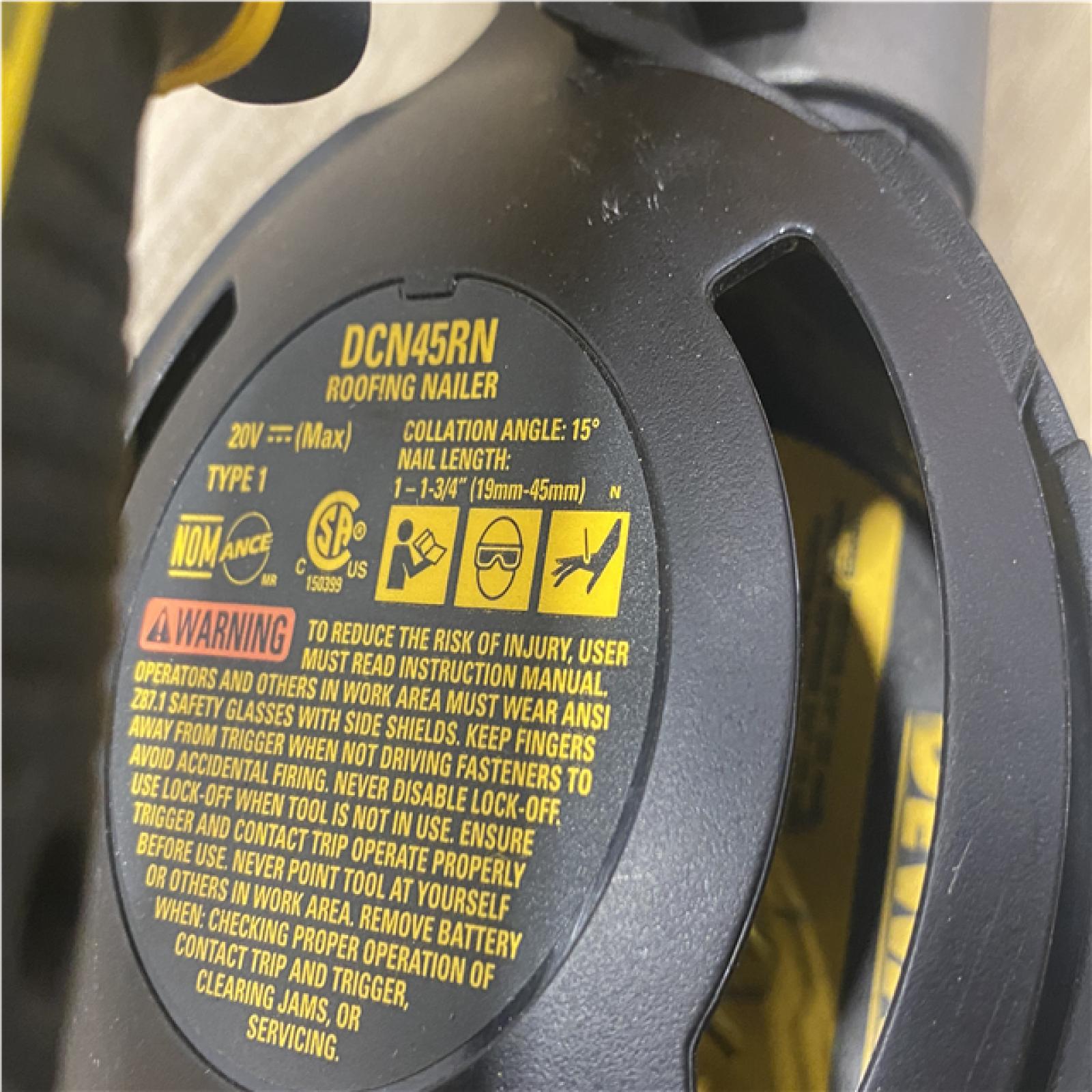 AS-IS DEWALT 20V MAX 15-Degree Electric Cordless Roofing Nailer (Tool Only)