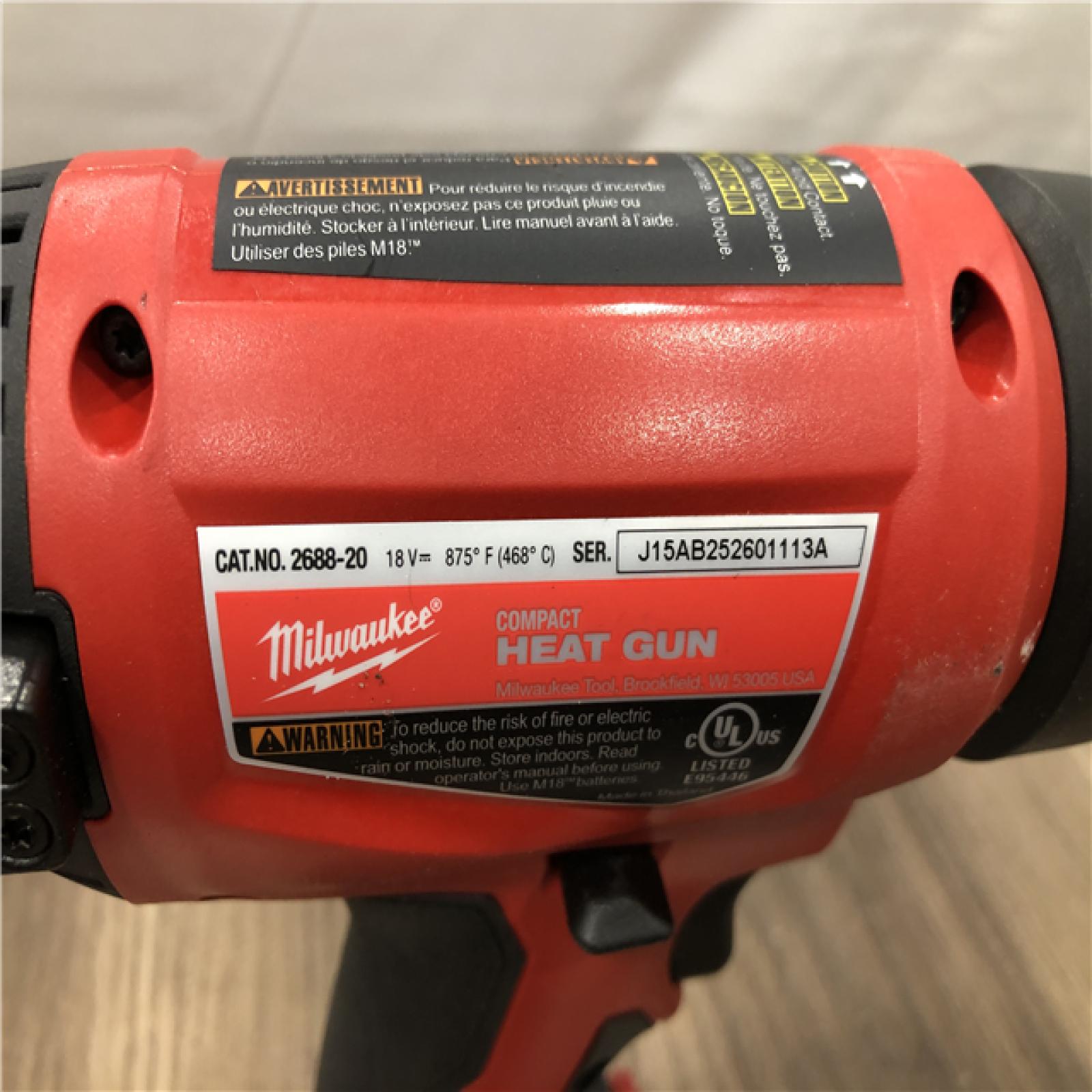 AS-IS Milwaukee 18V Lithium-Ion Cordless Compact Heat Gun (Tool-Only)