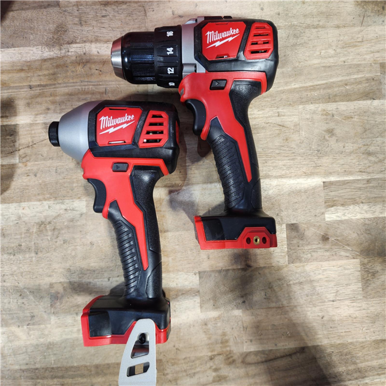 HOUSTON LOCATION - AS-IS Milwaukee 18V Cordless Brushed 2-Tool Drill/Driver and Impact Driver Kit