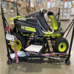 DALLAS LOCATION- RYOBI R1 80V HP Brushless Lithium Battery Cordless Electric 30 in. Riding Lawn Mower with 14 Ah Battery and Charger