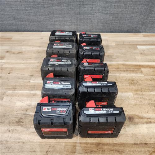 HOUSTON LOCATION - AS-IS MILWAUKEE BATTERY PACK QTY - 10