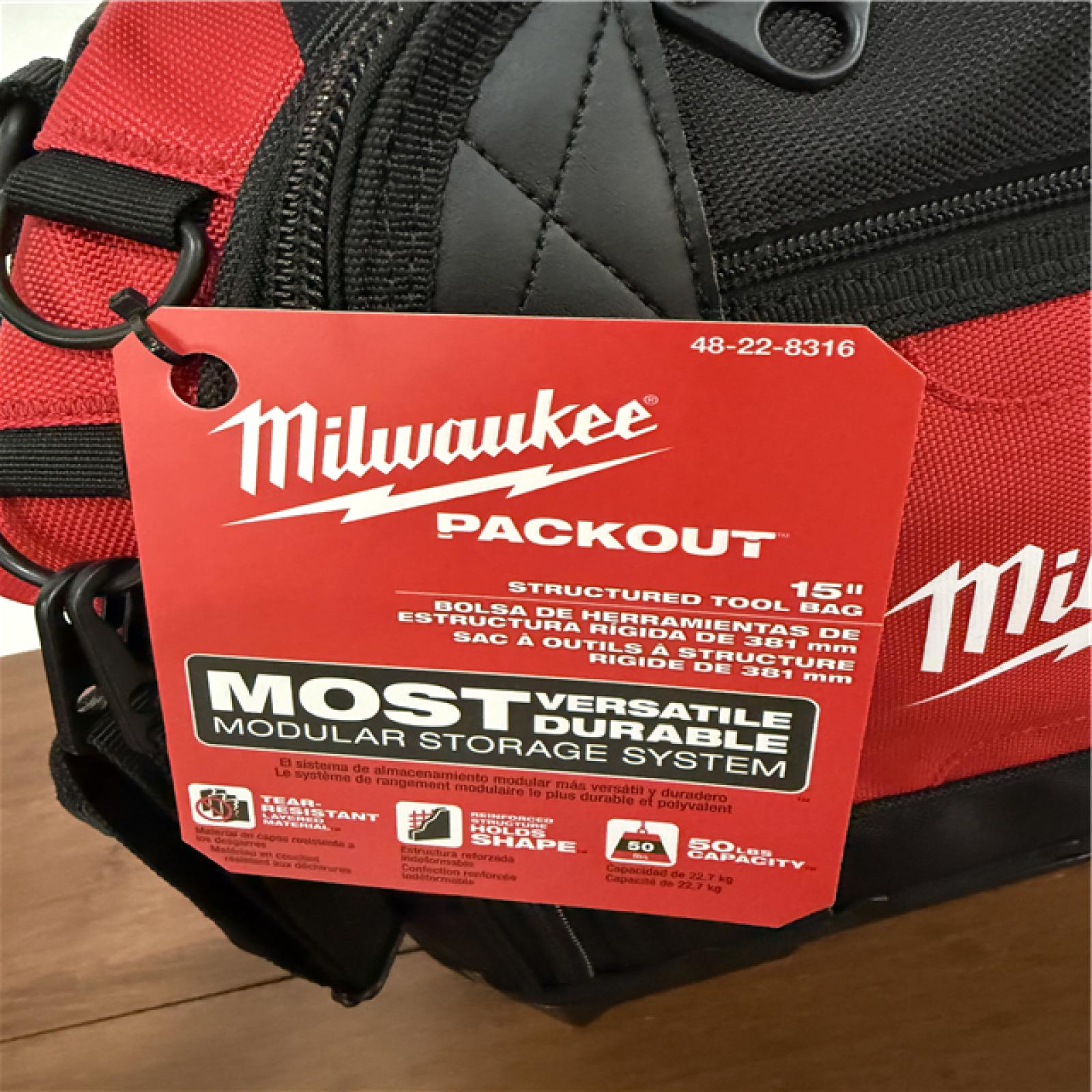 CALIFORNIA NEW MILWAUKEE PACKOUT 15 STRUCTURED TOOL BAG