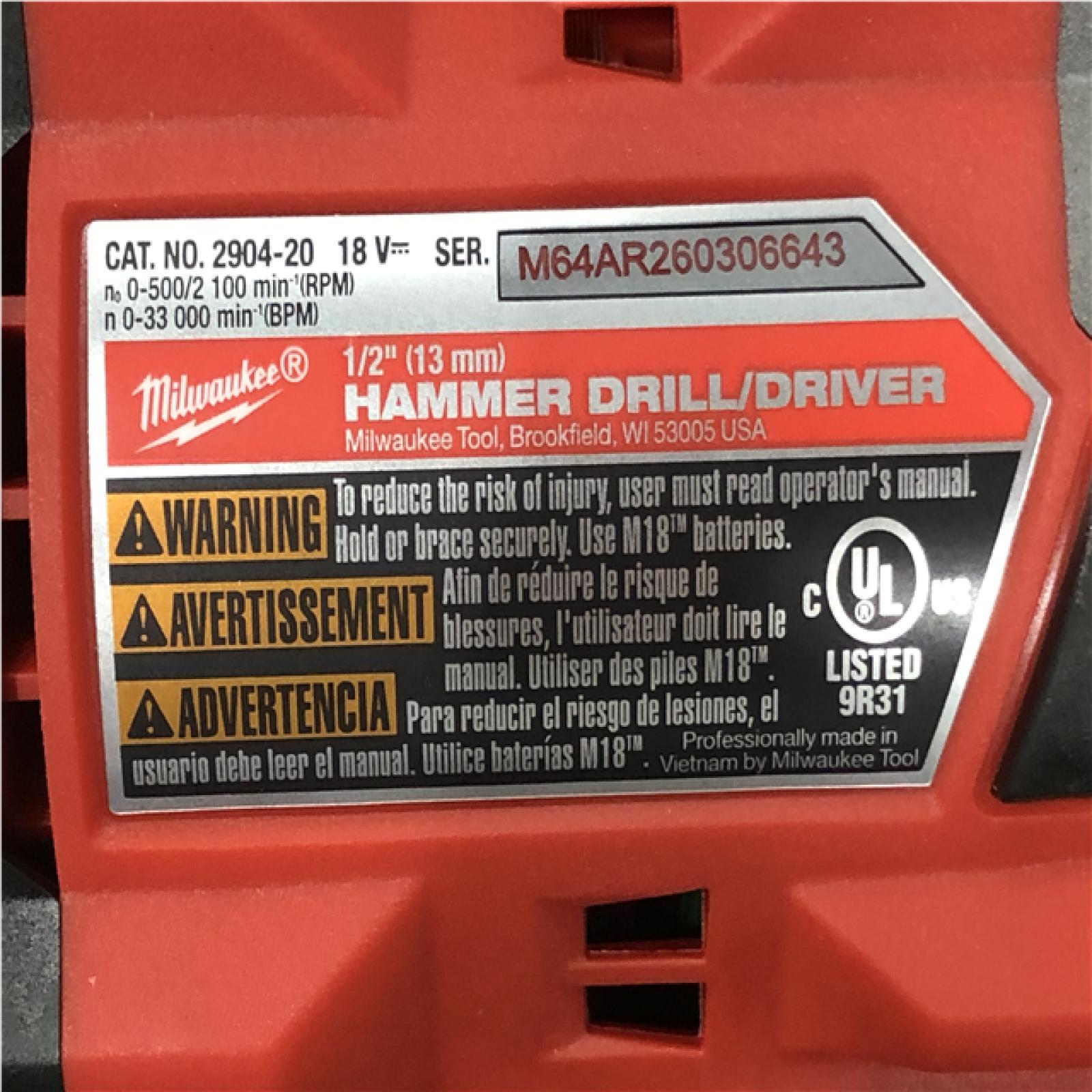 AS-IS Milwaukee FUEL 18V Lithium-Ion Brushless Cordless Hammer Drill and Impact Driver Combo Kit