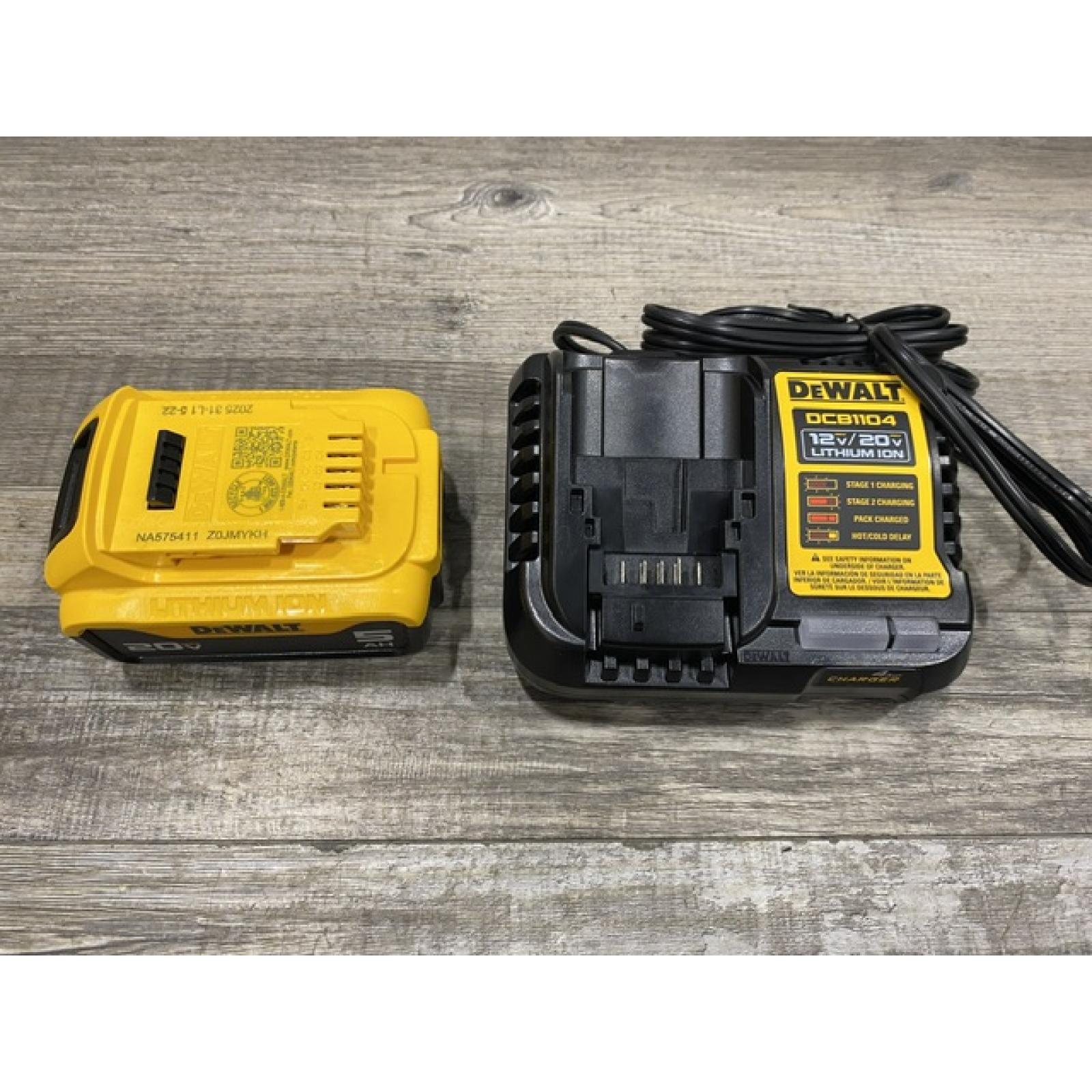 AS-IS DEWALT 20-Volt Maximum XR 5.0 Ah Battery Pack and Charger Kit