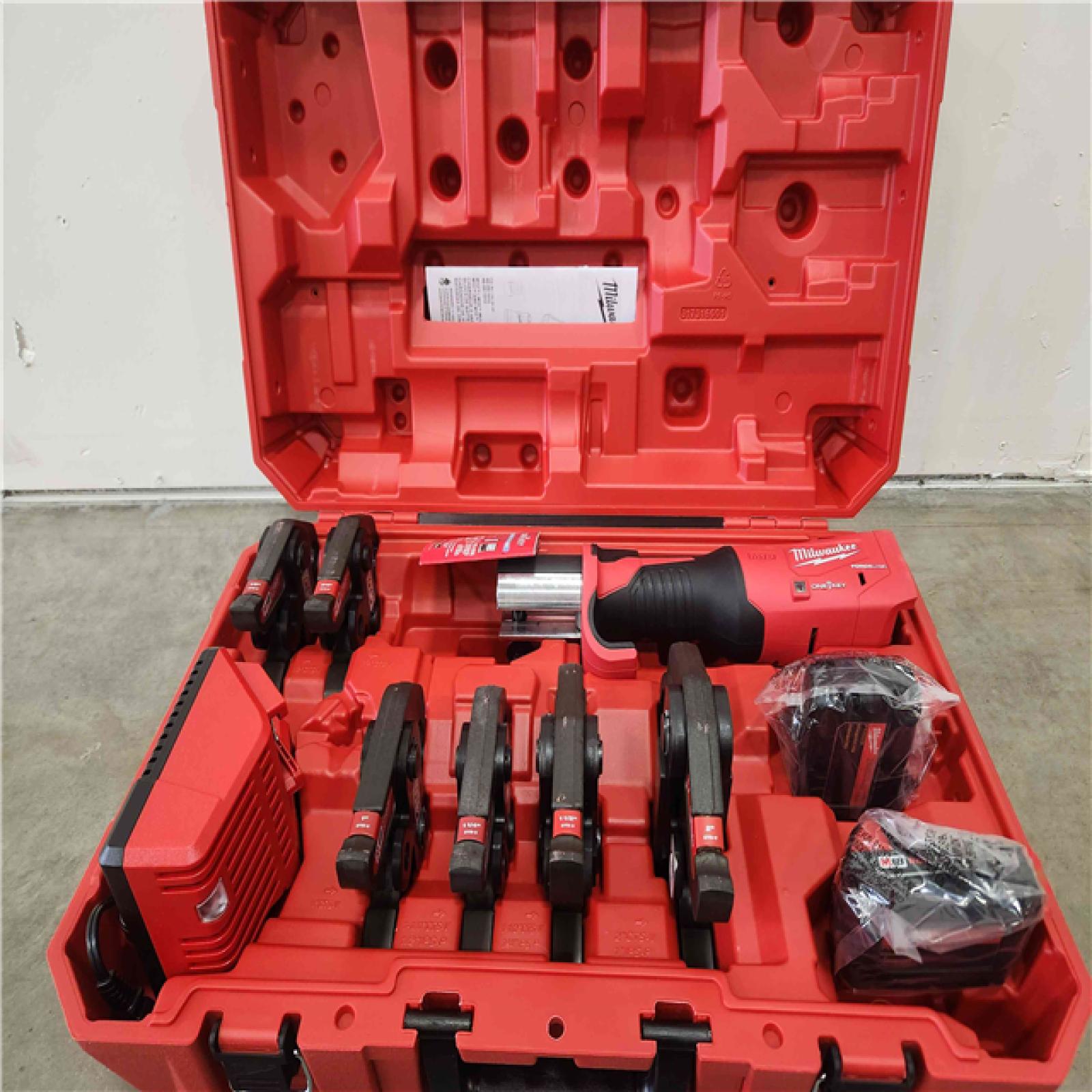Phoenix Location NEW Milwaukee M18 18-Volt Lithium-Ion Brushless Cordless FORCE LOGIC Press Tool Kit with 1/2 in. - 2 in. Jaws Kit (6-Jaws Included) 2922-22
