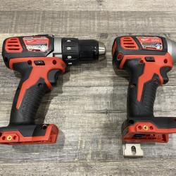 AS-IS Milwaukee 18V Lithium-Ion Cordless Drill Driver/Impact Driver Combo Kit
