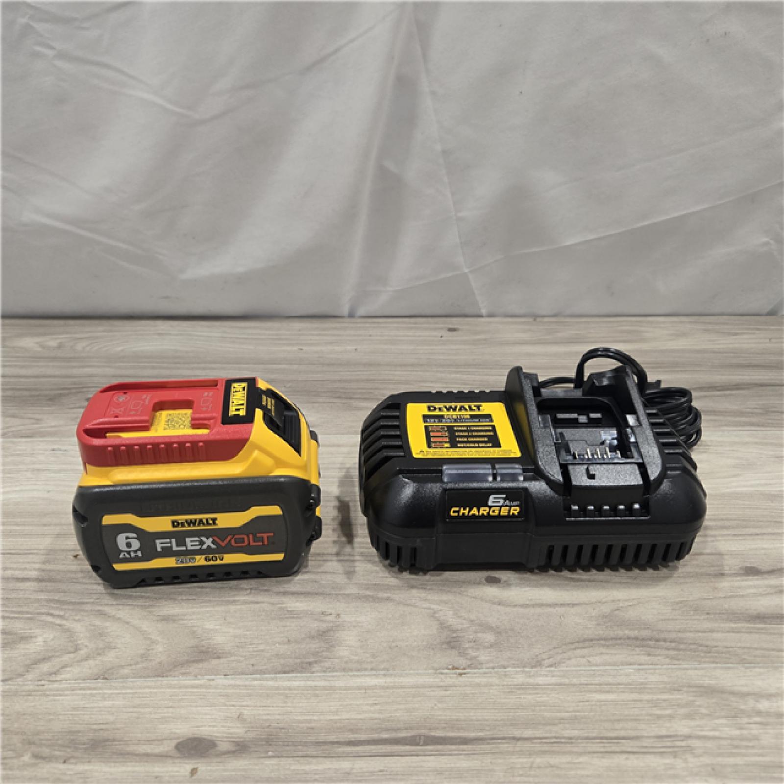 AS-IS DEWALT FLEXVOLT 20V/60V MAX Lithium-Ion 6.0Ah Battery and Charger Kit