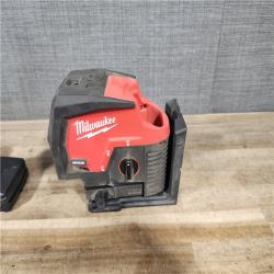 HOUSTON LOCATION - AS-IS Milwaukee Green 125 Ft. Cross Line and Plumb Points Laser Level Kit