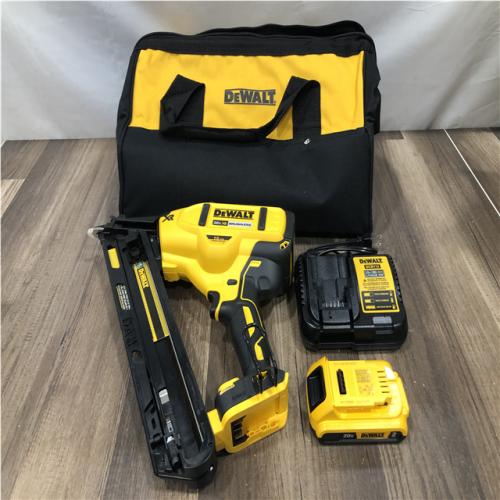 AS-IS DEWALT 20V MAX XR Lithium-Ion Cordless 2-1/2 in. 15-Gauge Finish Nailer Kit