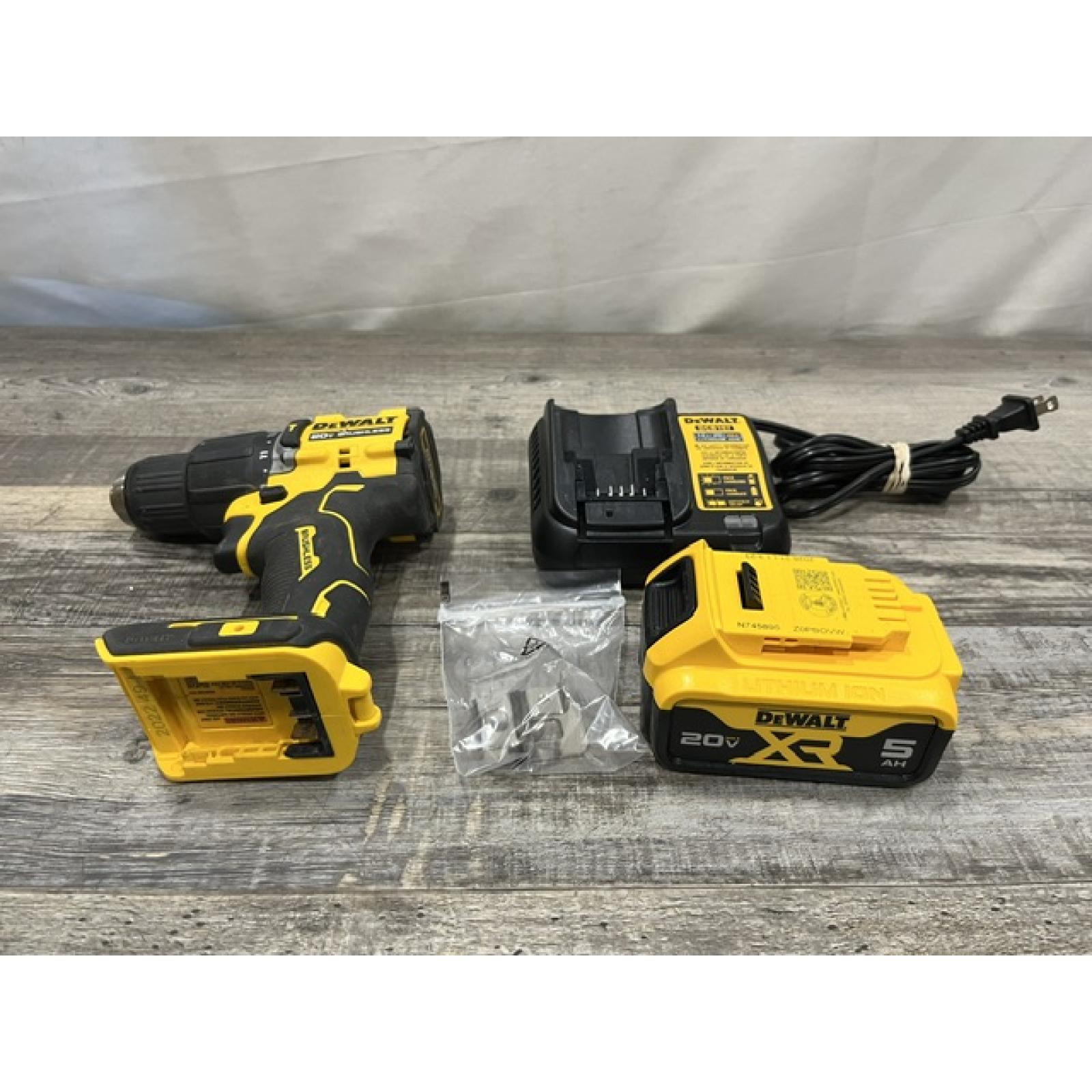 AS-IS DEWALT ATOMIC 20V Lithium-Ion Cordless 1/2 in. Hammer Drill Kit