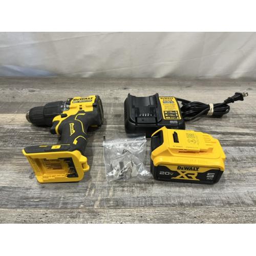 AS-IS DEWALT ATOMIC 20V Lithium-Ion Cordless 1/2 in. Hammer Drill Kit