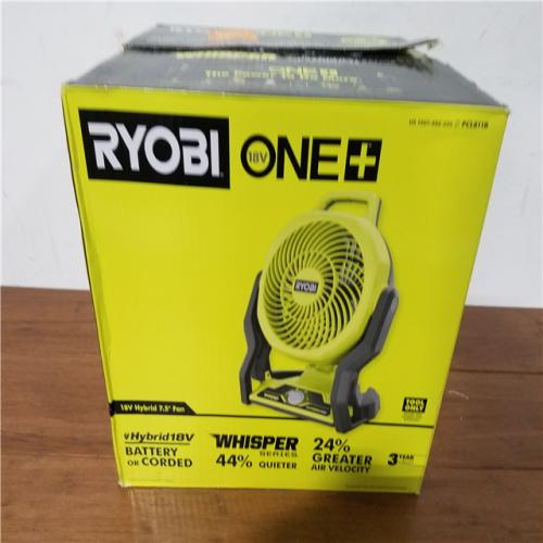 California NEW Ryobi Plus+ 18V Hybrid 7.5 Fan (Tool Only)