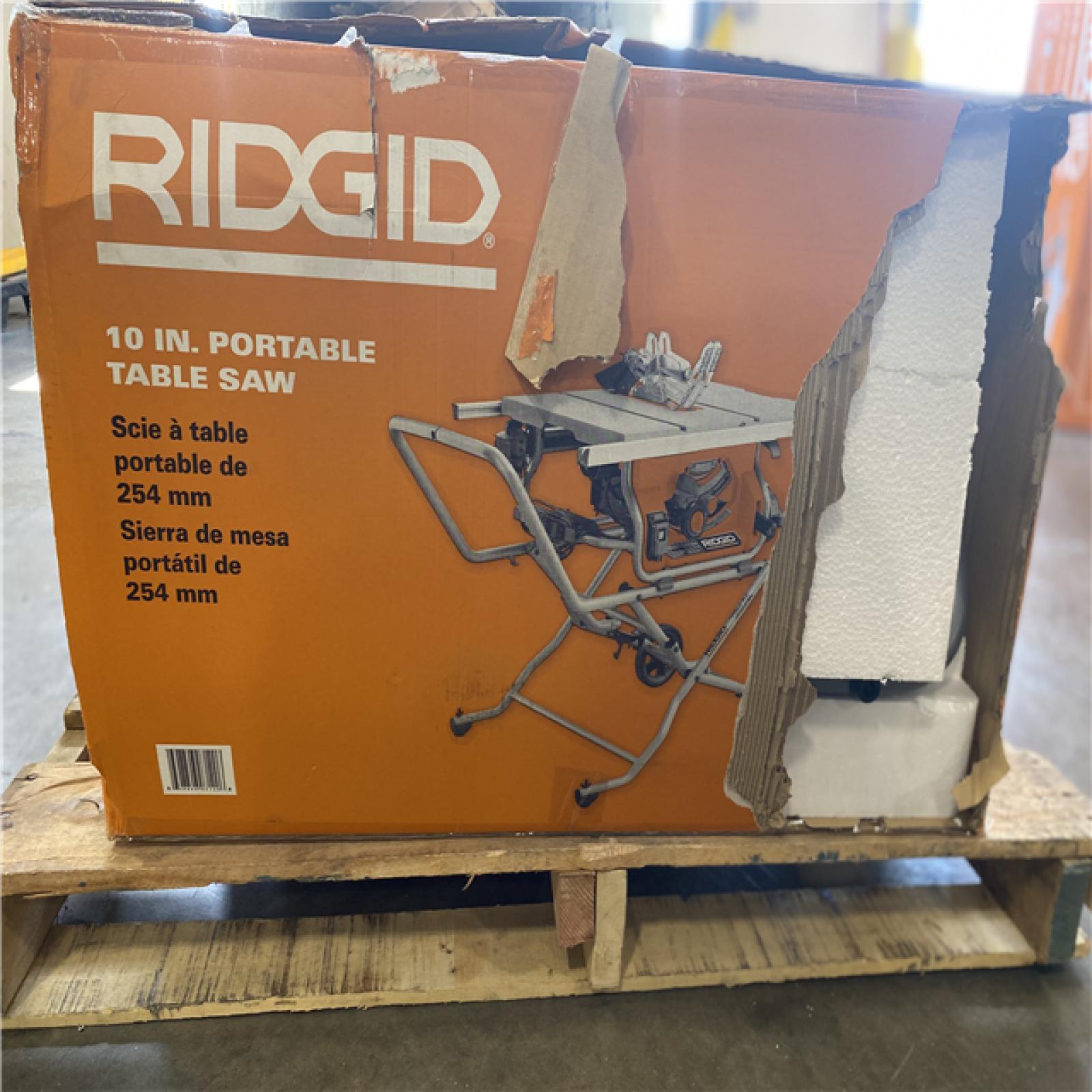 NEW! - RIDGID 15 Amp 10 in. Portable Corded Pro Jobsite Table Saw with Stand
