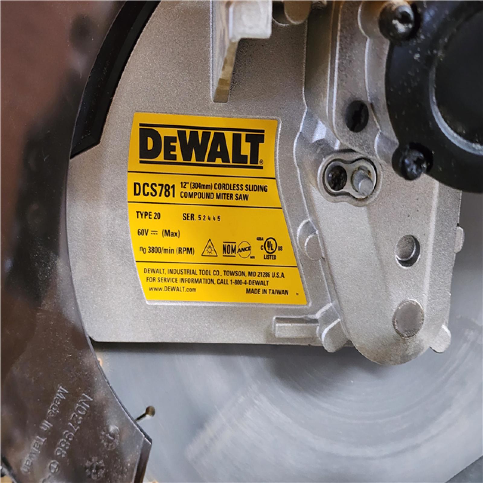 HOUSTON LOCATION - AS-IS DEWALT 60V Lithium-Ion 12 in. Cordless Sliding Miter Saw (Tool Only)