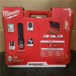Phoenix NEW Milwaukee SHOCKWAVE 1/2 in. Drive SAE 6 Point Impact Socket Set (19-Piece) (SEALED)