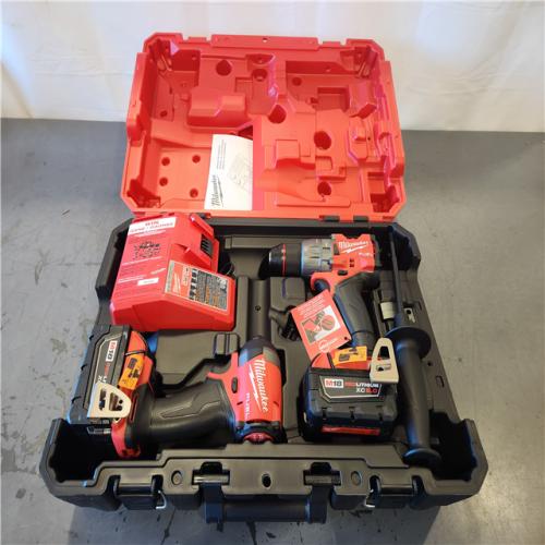 AS-IS- Milwaukee FUEL 18V Lithium-Ion Brushless Cordless Hammer Drill and Impact Driver Combo Kit