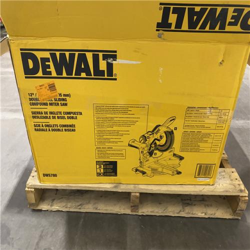 As-Is- DEWALT 15 Amp Corded 12 in. Double Bevel Sliding Compound Miter Saw