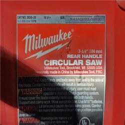 HOUSTON LOCATION - AS-IS Milwaukee 2830-20 Rear Handle Circular Saw M18 FUEL 7-1/4 Cordless Brushless Tool Only