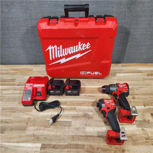 HOUSTON LOCATION - AS-IS (APPEARS LIKE NEW) Milwaukee FUEL 18V Lithium-Ion Brushless Cordless Hammer Drill and Impact Driver Combo Kit
