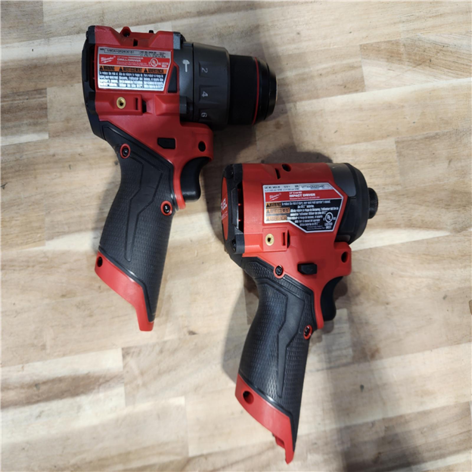 HOUSTON LOCATION - AS-IS Milwaukee FUEL 12-Volt Lithium-Ion Brushless Cordless Hammer Drill and Impact Driver Combo Kit