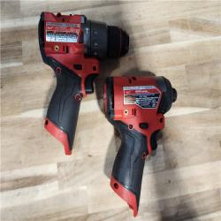 HOUSTON LOCATION - AS-IS Milwaukee FUEL 12-Volt Lithium-Ion Brushless Cordless Hammer Drill and Impact Driver Combo Kit