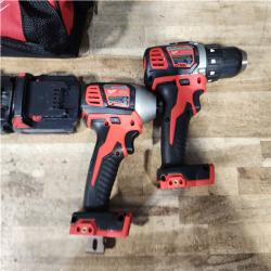HOUSTON LOCATION - AS - IS Milwaukee 18V Lithium-Ion Cordless Drill Driver/Impact Driver Combo Kit