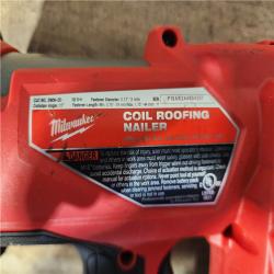 HOUSTON LOCATION - AS-IS Milwaukee  FUEL 18-Volt Lithium-Ion Brushless Cordless Coil Roofing Nailer (Tool Only)