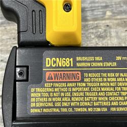 AS-IS DEWALT 20V MAX XR Lithium-Ion Cordless 18-Gauge Narrow Crown Stapler Kit